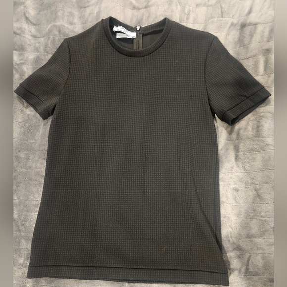 Prada Short Sleeve  Top M 42 Black ZIP Back.  Excellent Condition! - Picture 1 of 6